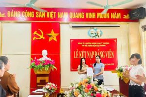 LỄ KẾT NẠP ĐẢNG VIÊN MỚI TẠI CHI BỘ PHÂN HIỆU ĐẠP THANH – ĐẢNG BỘ TRƯỜNG MẦM NON KỲ THƯỢNG